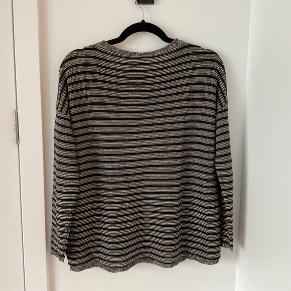 Eileen Fisher linen blend striped sweater size XS (S-M) - Picture 2 of 10